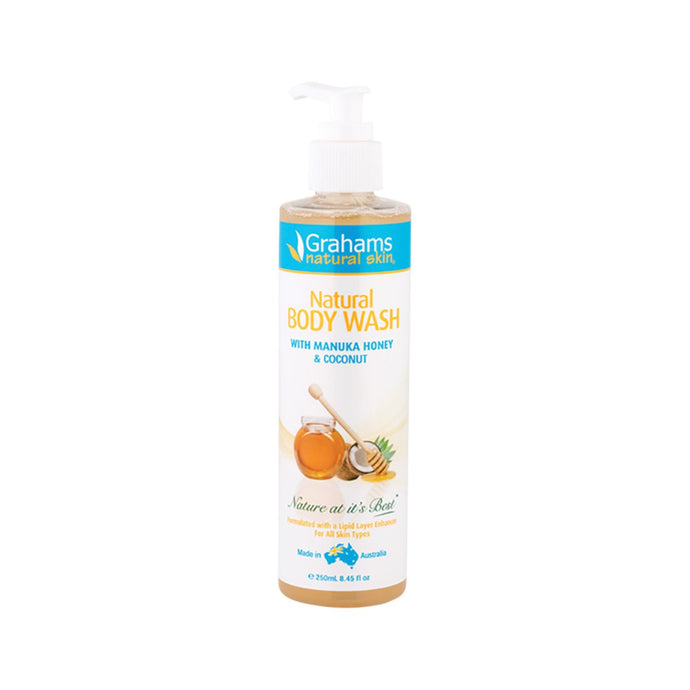 Grahams Natural Body Wash With Manuka Honey & Coconut 250ml