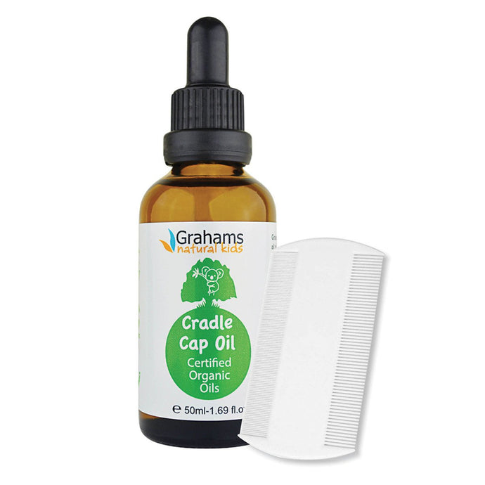Grahams Natural Kids Organic Cradle Cap Oil With Comb 50ml