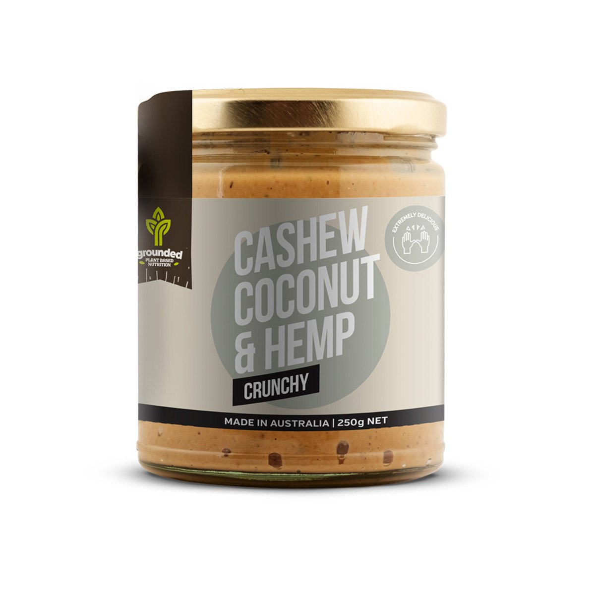 Grounded Spread Cashew Coconut And Hemp Crunchy 250g