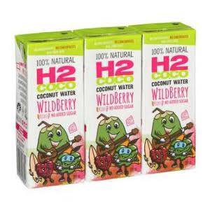 H2COCO Coconut Water Wildberry 3 x 200ml