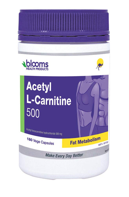 Henry Blooms Acetyl L-Carnitine 500, 180 vegetarian capsules