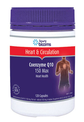 Henry Blooms CoEnzyme Q10 150 Max (150mg with natural fish oil & Vit E) 120 capsules