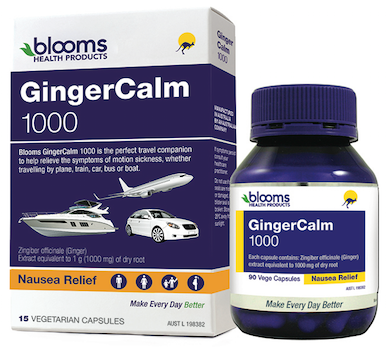 Henry Blooms GingerCalm 1000mg Travel Pack 15 vegetarian capsules
