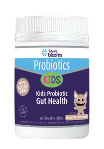 Henry Blooms Kids Probiotic Gut Health Chocolate Flavour 60 chewable tablets