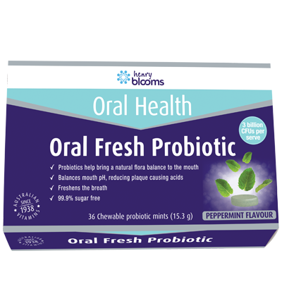 Henry Blooms Oral Fresh Probiotic 36 chewable tablets