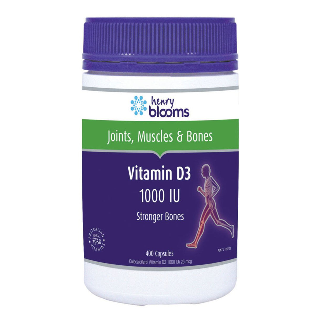 Henry Blooms Vitamin D3 1000 Iu 400 Capsules