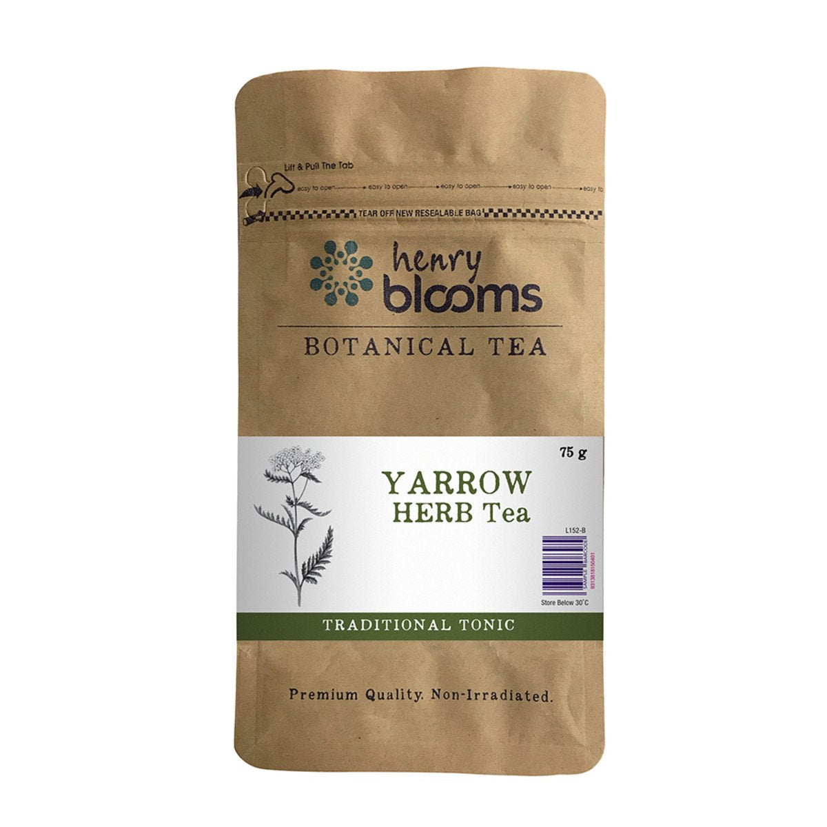 Henry Blooms Yarrow Herb Tea 75g