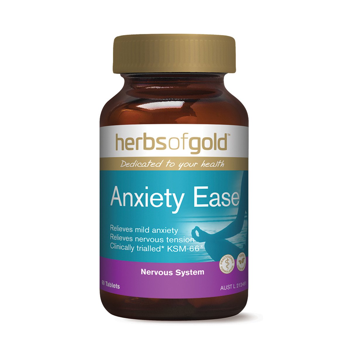 Herbs Of Gold Anxiety Ease 60 Tablets
