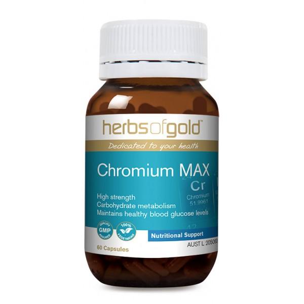 Herbs Of Gold Chromium Max 60 Veggie Capsules