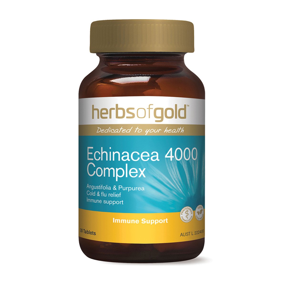 Herbs Of Gold Echinacea 4000 Complex 30 Tablets