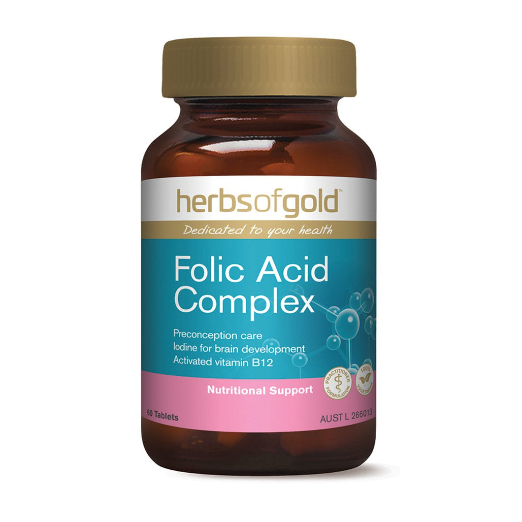 Herbs Of Gold Folic Acid Complex 60 Tablets