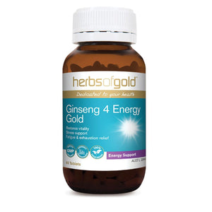 Herbs Of Gold Ginseng 4 Energy Gold 60 Tablets