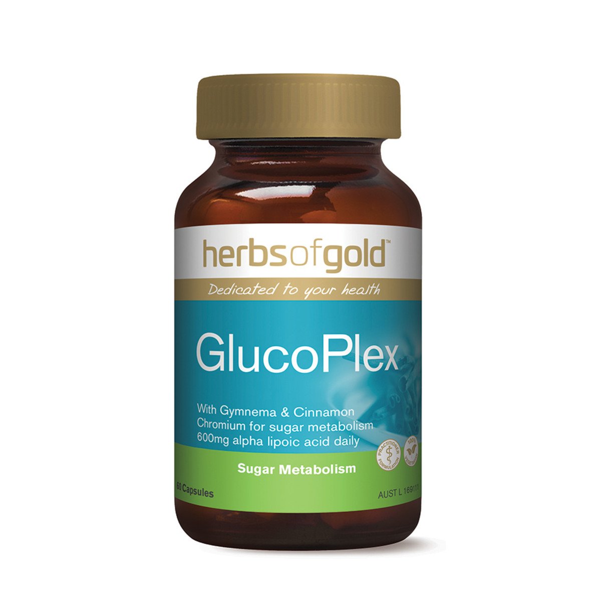 Herbs Of Gold Glucoplex 60 Capsules