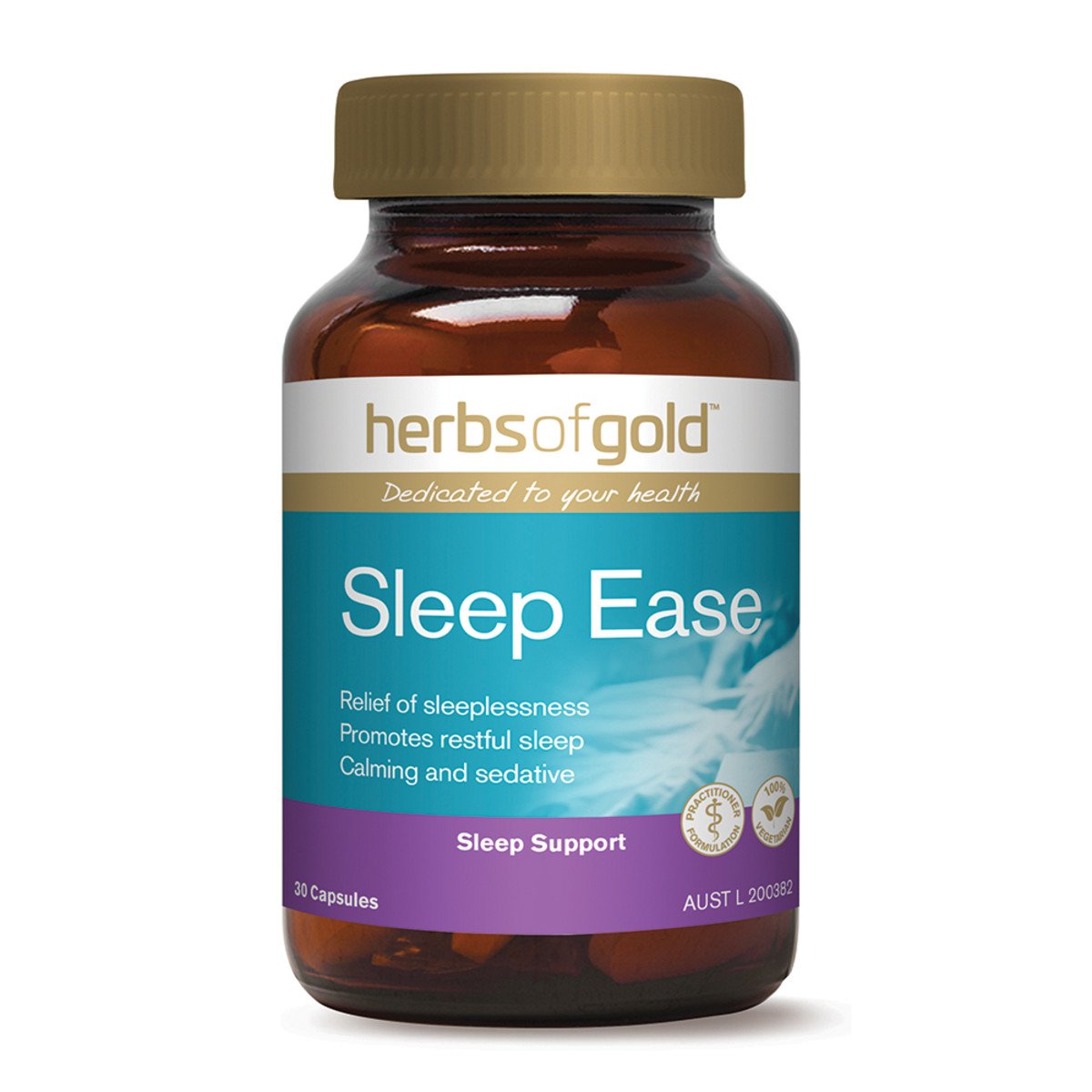 Herbs Of Gold Sleep Ease 30 Veggie Capsules