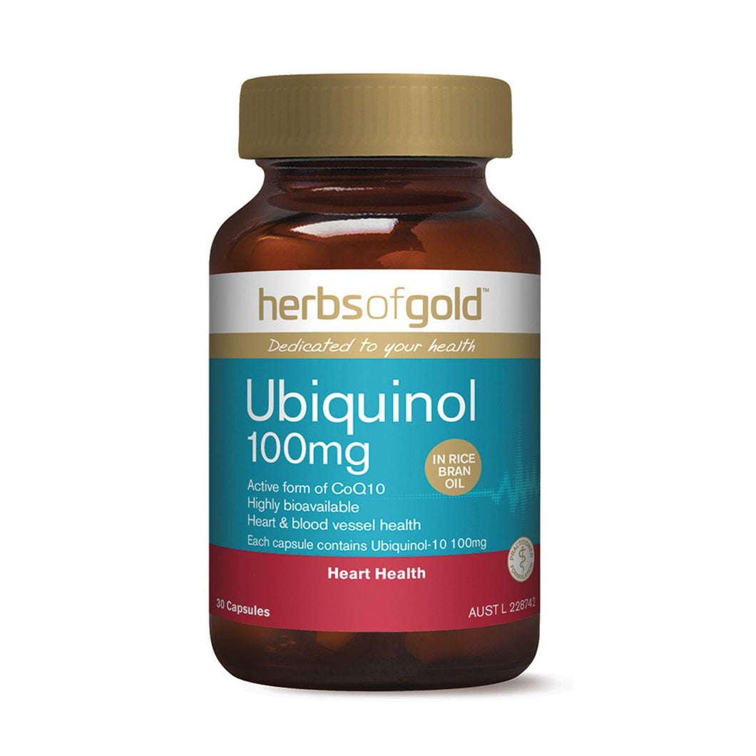 Herbs Of Gold Ubiquinol 100Mg 30 Capsules