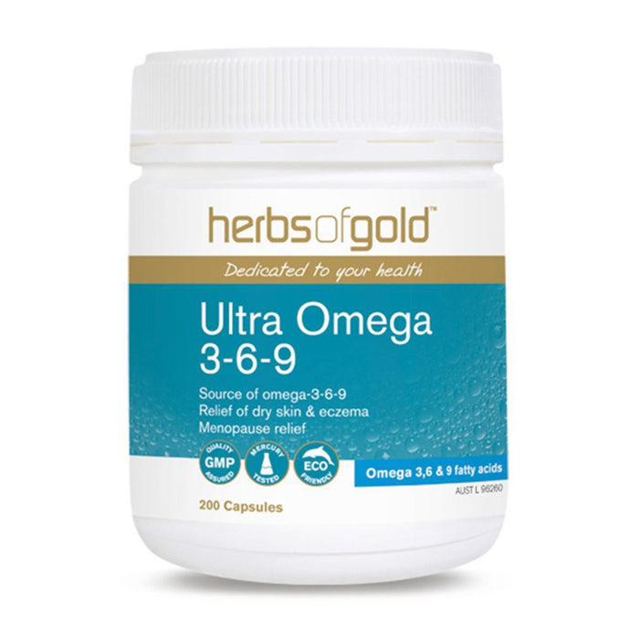 Herbs Of Gold Ultra Omega 3-6-9 200 Capsules