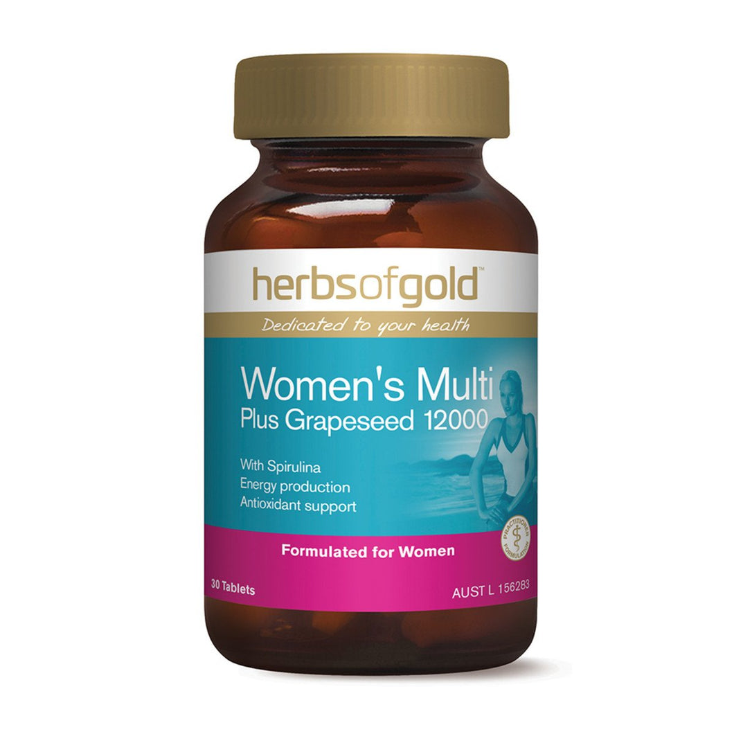 Herbs Of Gold Women'S Multi Plus Grapeseed 30 Tablets
