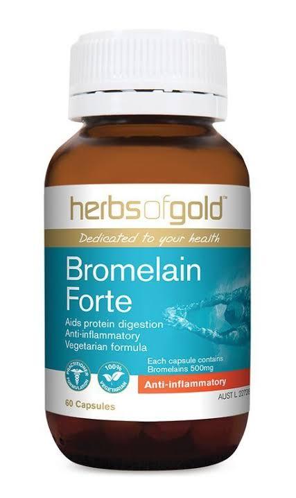 Herbs of Gold Bromelain Forte 60 Veggie Capsules