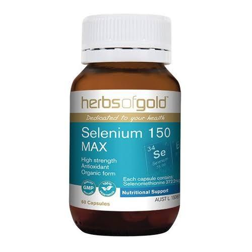 Herbs of Gold Selenium 150 Max 60 Veggie Capsules