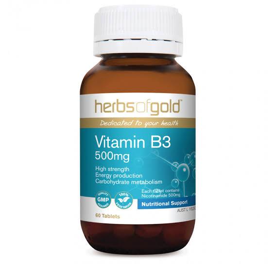 Herbs of Gold Vitamin B3 500mg 60 Tablets