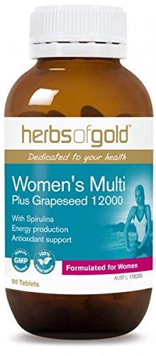 Herbs of Gold Women's Multi Plus Grape Seed 90 Tablets