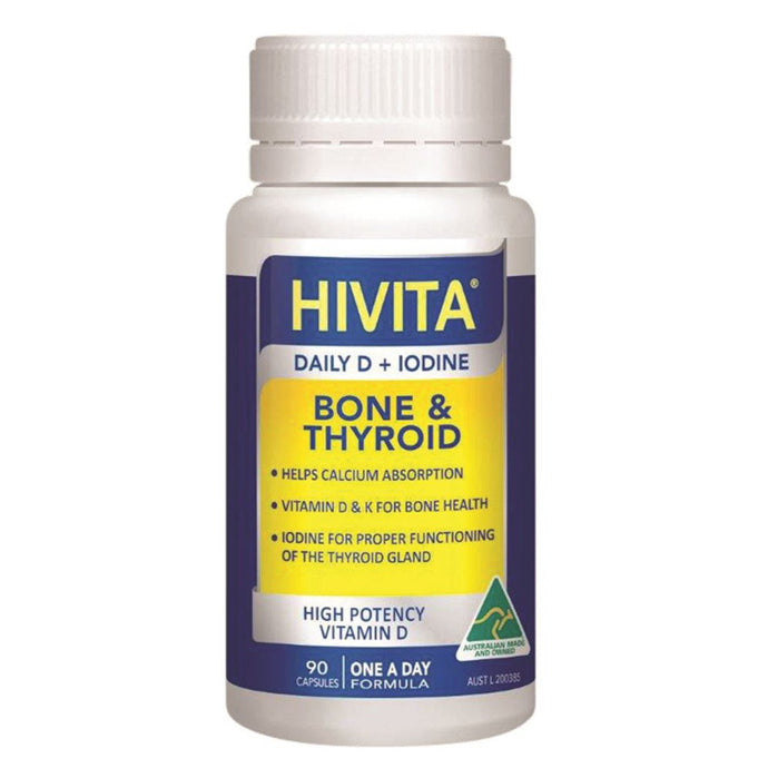 Hivita Bone & Thyroid (Daily D + Iodine) 90 Capsules