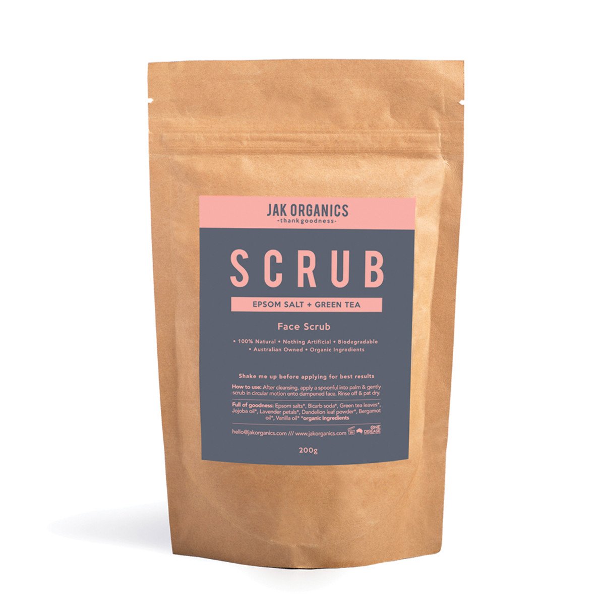 Jak Organics Face Scrub 200g