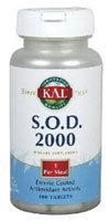 KAL S.O.D. 2000 - 250mg - 100 Enteric Coated Tablets