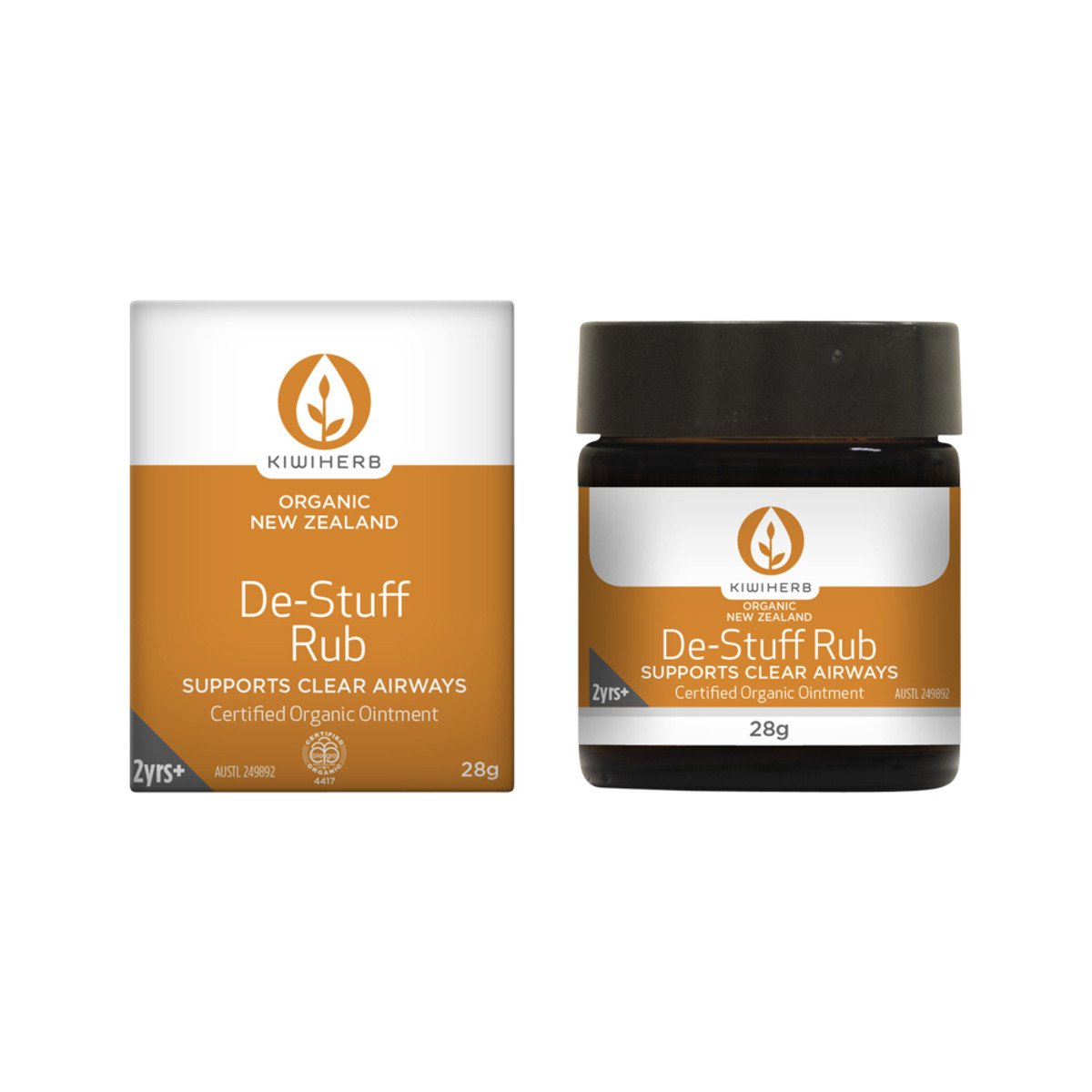 Kiwiherb De-Stuff Rub Supports Clear Airways 28g (2 Years+)