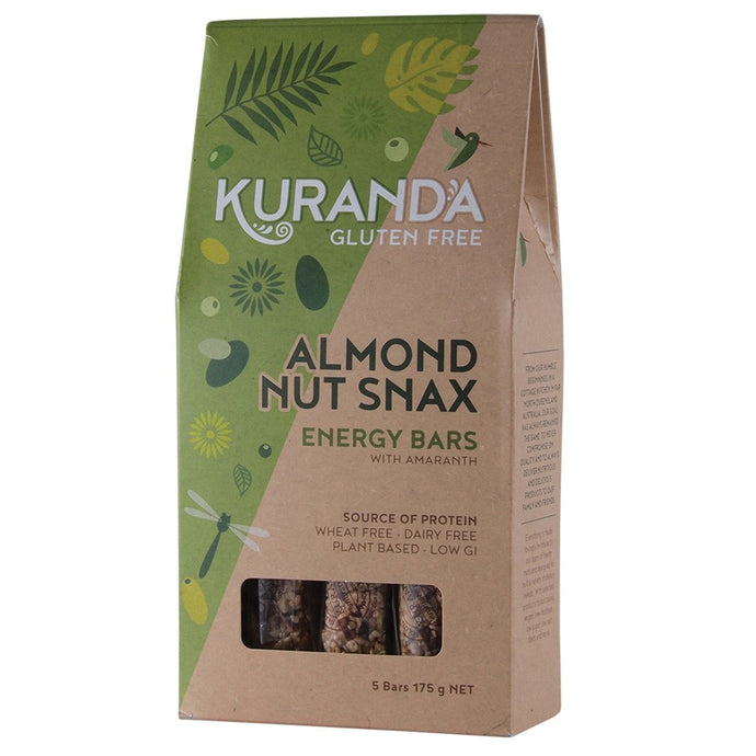 Kuranda Gluten Free Energy Bars Almond Nut Snax 35g x 5 Pack