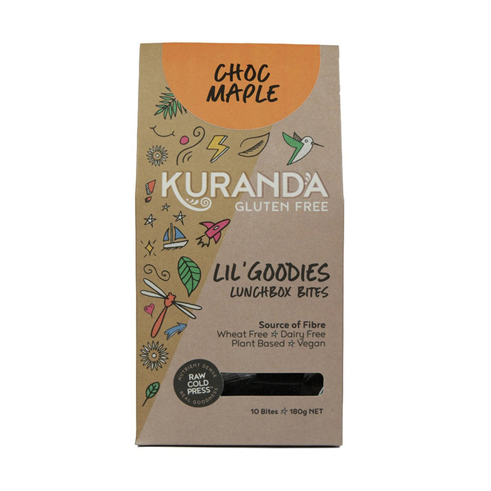 Kuranda Gluten Free Lil' Goodies Lunchbox Bites Choc Maple 18g x 10 Pack