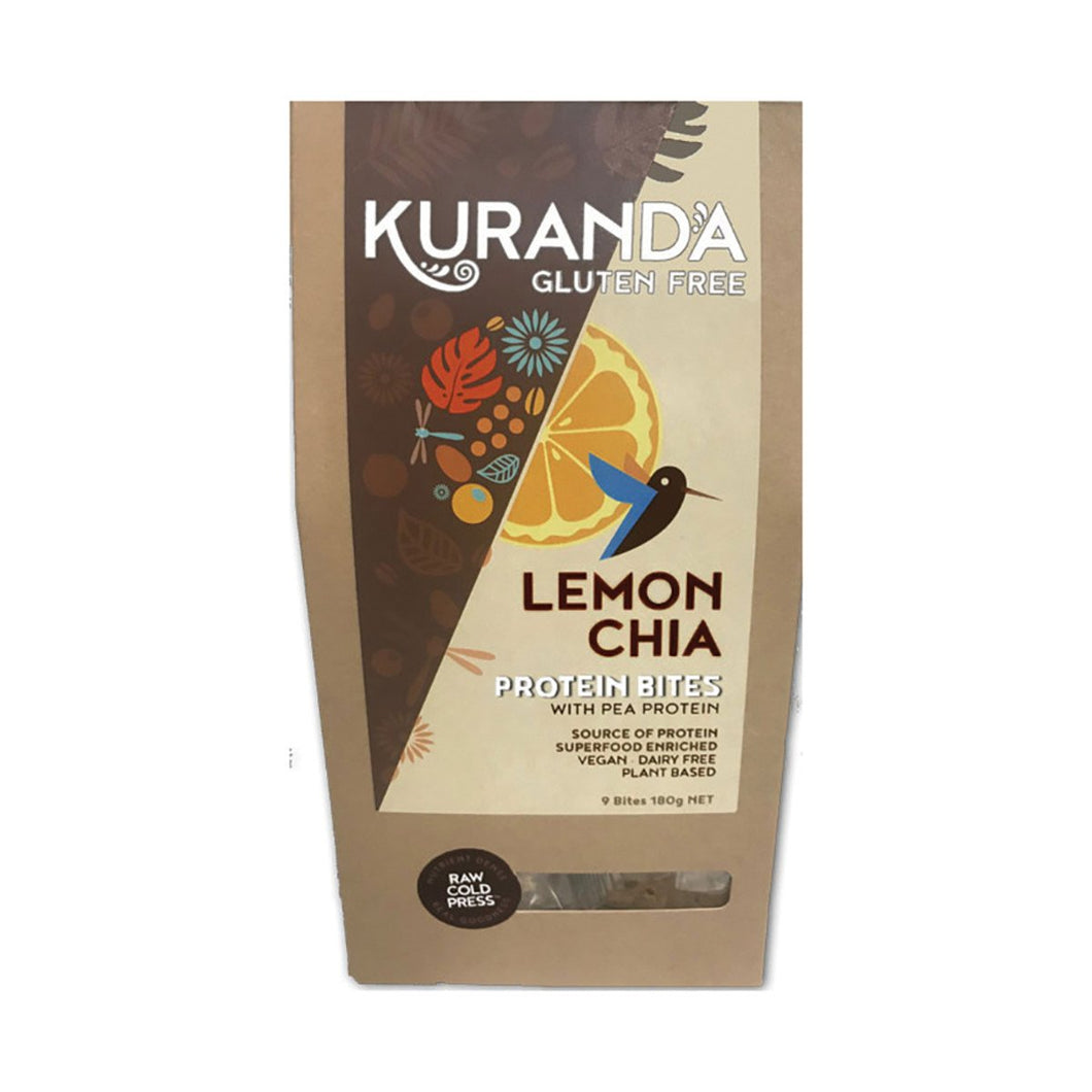 Kuranda Gluten Free Protein Bites Lemon Chia 20g x 9 Pack