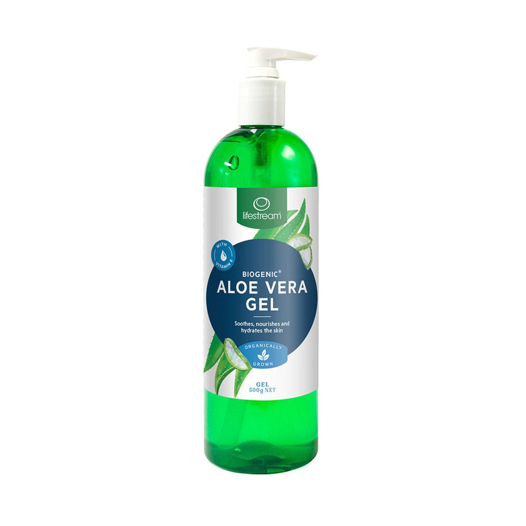 LifeStream Biogenic Aloe Vera Gel With Vitamin E 500g Pump