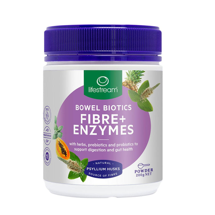 LifeStream Bowel Biotics Fibre + Enzymes 200g