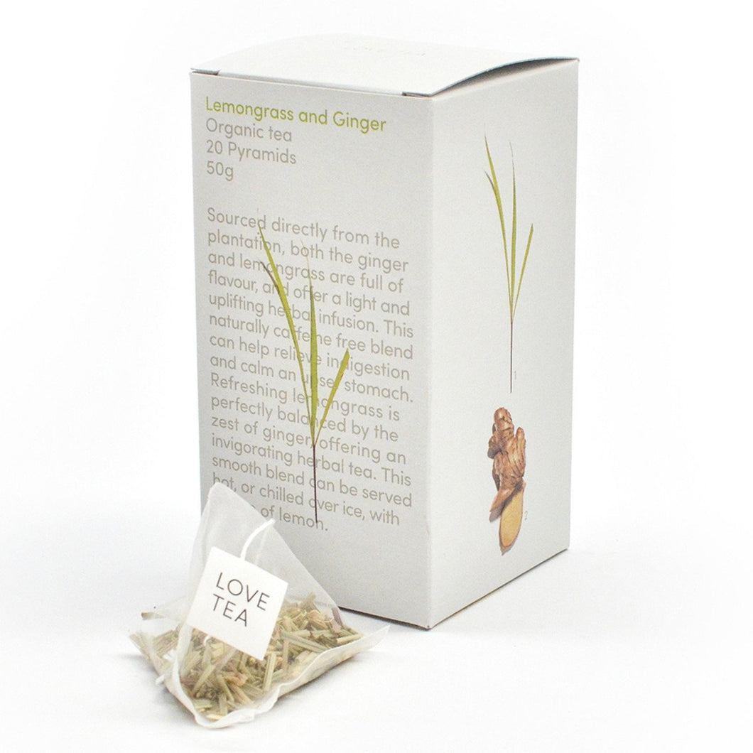 Love Tea Organic Lemongrass And Ginger 75g