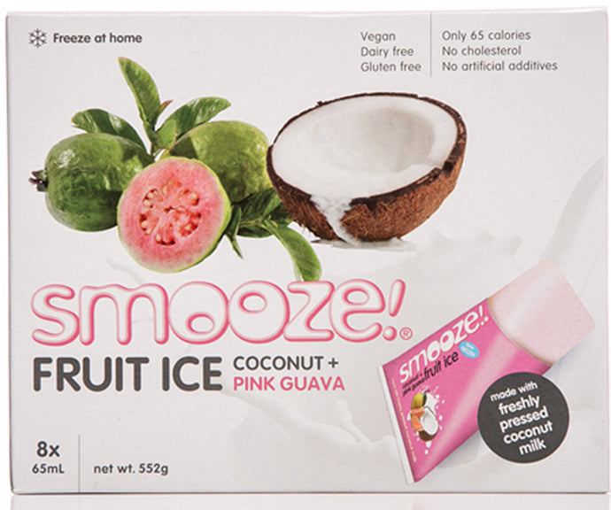 Smooze Fruit Ice Coconut & Pink Guava (8 x 65ml) CARTON of 4