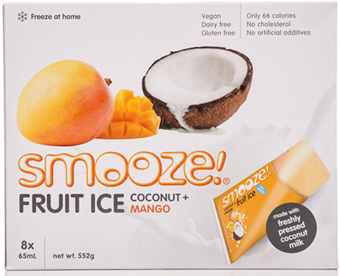 Smooze Fruit Ice Coconut & Mango (8 x 65ml) CARTON of 4