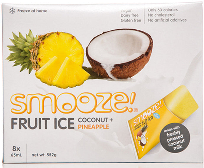 Smooze Fruit Ice Coconut & Pineapple (8 x 65ml) CARTON of 4