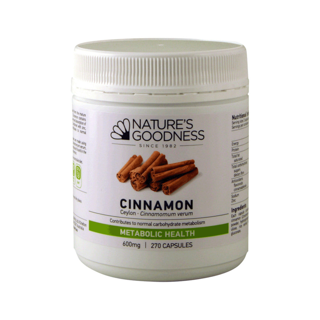 Nature's Goodness Cinnamon 600mg 270c