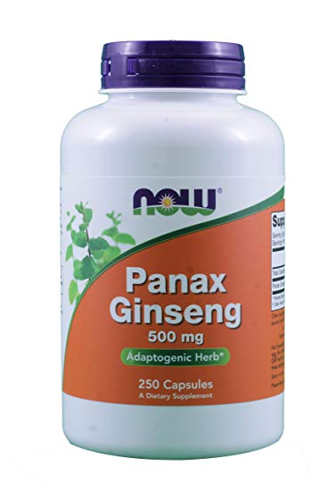 Now Foods Panax Ginseng 500 mg 250 Capsules - Dietary Supplement