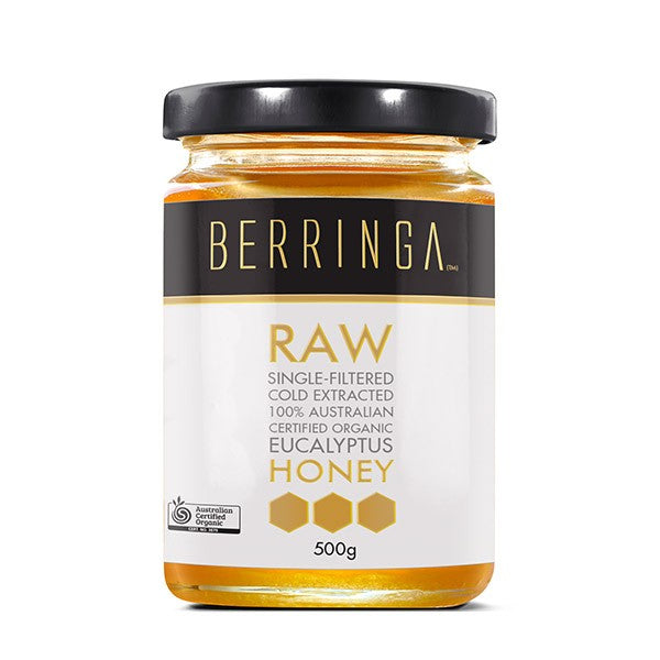 Berringa Organic Raw and Unfiltered Honey 500g- Eucalyptus
