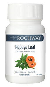 Rochway Organic Papaya/Paw Paw Leaf Extract 60 Capsules