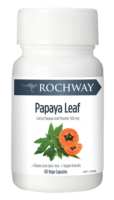 Rochway Papaya Leaf 500mg 60vc