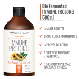 Rochway, Immune Prolong with Fermented Papaya Enzymes, 500 ml
