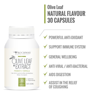 Rochway Olive Leaf Probiotic Capsules 30 Caps