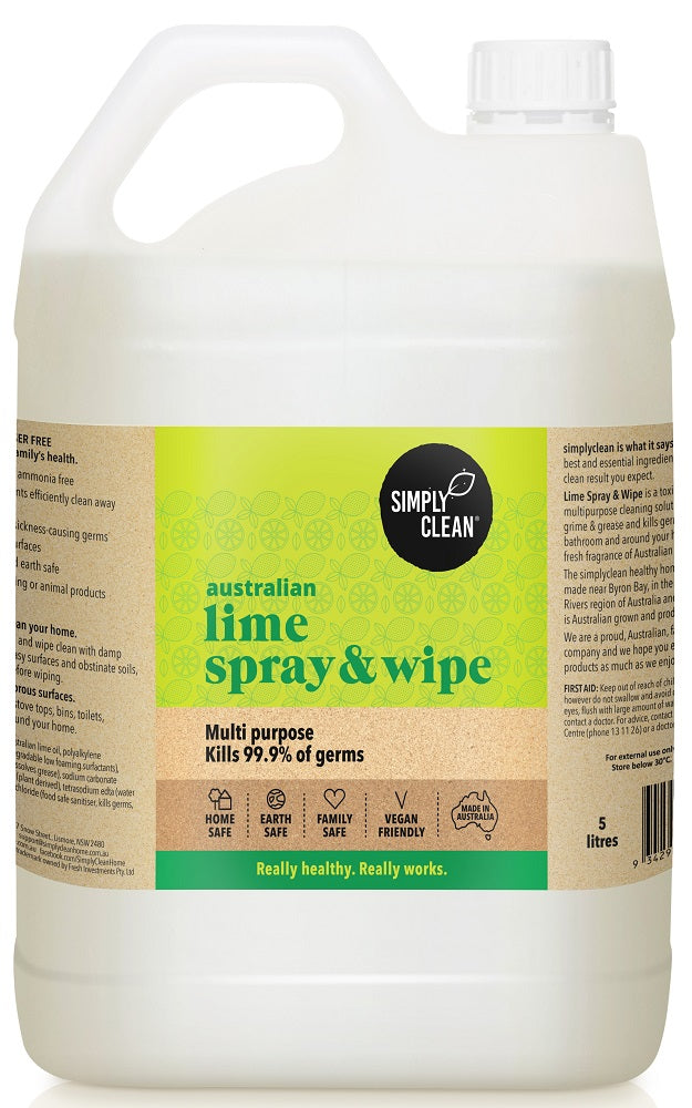 Buy Simply Clean Lime Spray & Wipe 5L Online - Megavitamins Online ...