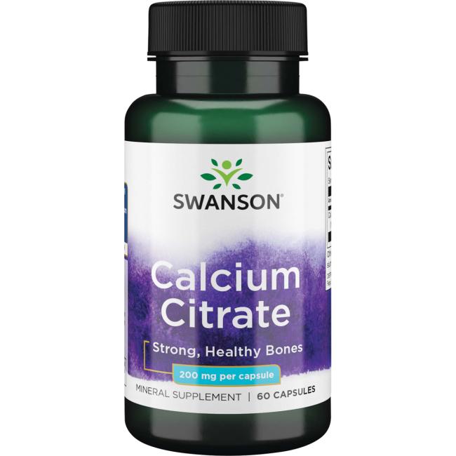 Swanson Premium Calcium Citrate 200 mg 60 Capsules