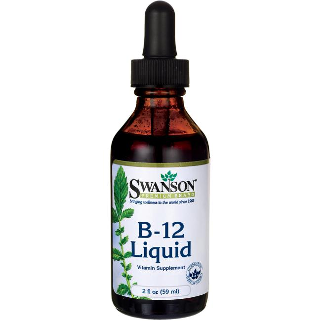 Swanson B12 Cyanocobalamin - Strawberry Liquid