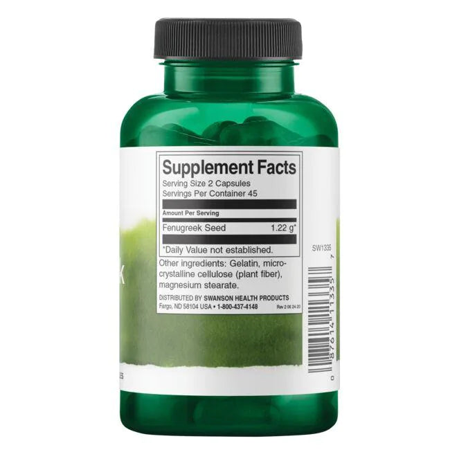 Swanson Premium Fenugreek Seed 610mg 90 Capsules