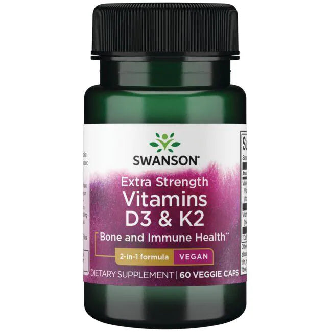 Swanson Premium- Extra Strength D3 & K2 - 5,000 IU & 100 mcg